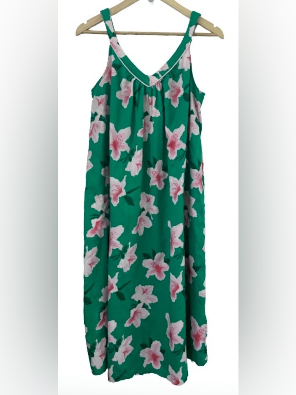 BedHead Green Maxi Skirt with Pink Floral Print